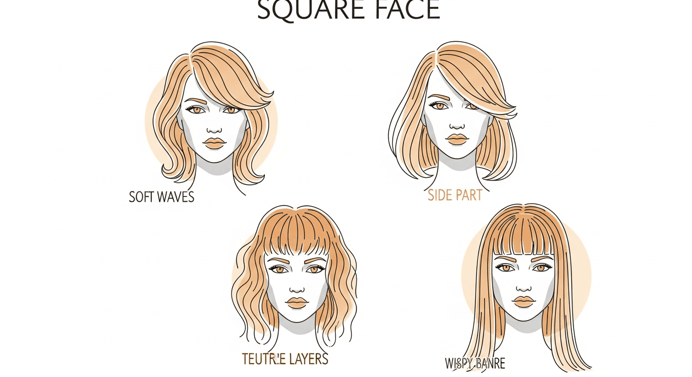 Best hairstyles for square face shapes